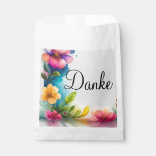 Sachets En Papier Aquarelle fleurs colorées