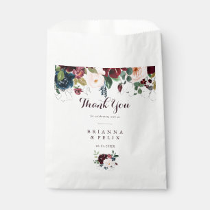 Sachets En Papier Aquarelle illustrée Merci d'automne Mariage