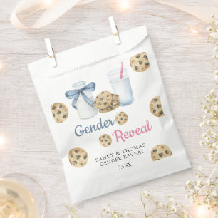 Sachets En Papier Aquarelle Lait et cookies Révélation de genre