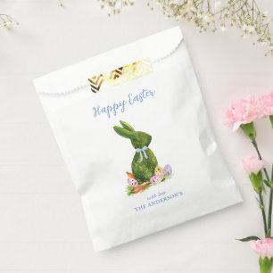 Sachets En Papier Aquarelle Lapin opiacé avec oeufs de Pâques