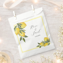 Sachets En Papier Aquarelle Lemon Garden Mariage blanc