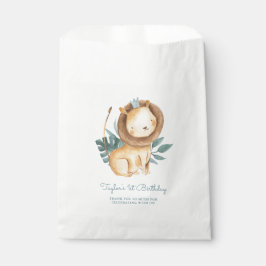 Sachets En Papier Aquarelle Lion Prince Feuille Tropical Anniversair