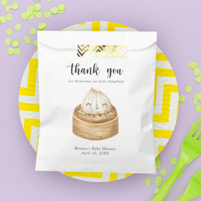 Sachets En Papier Aquarelle - merci baby shower (Créateur téléchargé)