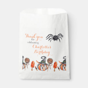 Sachets En Papier Aquarelle mignonne araignée et Citrouille fête d'H