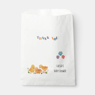 Sachets En Papier Aquarelle mignonne petit poulet Merci bébé