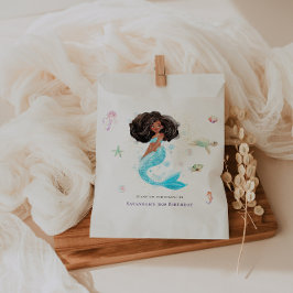 Sachets En Papier Aquarelle Parties scintillant Sirène Anniversaire