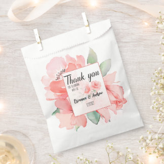 Sachets En Papier Aquarelle personnalisée Blush Floral Wedding Cadea