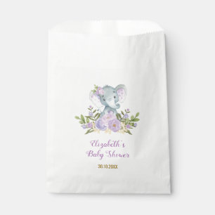 Sachets En Papier Aquarelle pourpre mignonne d'éléphant/lavande
