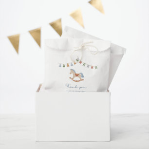 Sachets En Papier Aquarelle Rocking Horse, Baby shower