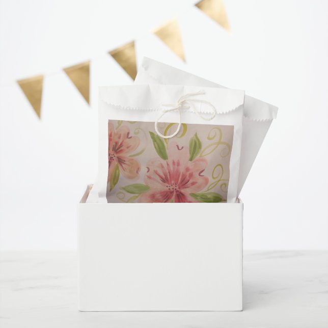 Sachets En Papier Aquarelle rose (Fête)