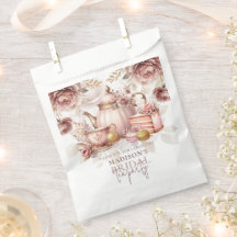Aquarelle Thé nuptial Dusty rose personnalisé