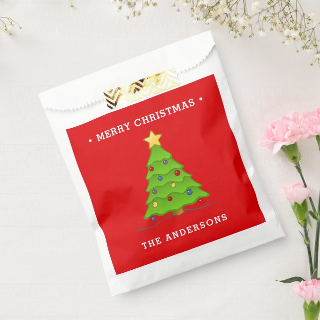 Sachets En Papier Arbre de Noël personnalisé (Scellé)