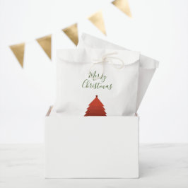 Sachets En Papier Arbre de Noël rouge