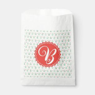 Sachets En Papier Arbre de Noël rouge et vert