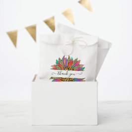Sachets En Papier Arc-en-ciel et empreinte de léopard personnalisé m
