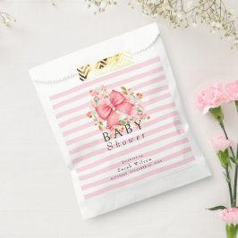 Sachets En Papier Arc rose baby shower d'aquarelle fleurie