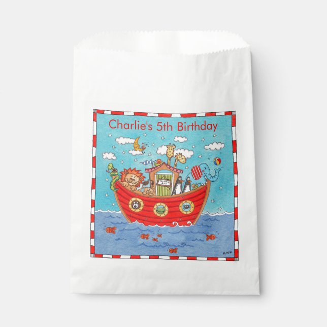 Sachets En Papier Arche de Noé personnalisée (Devant)
