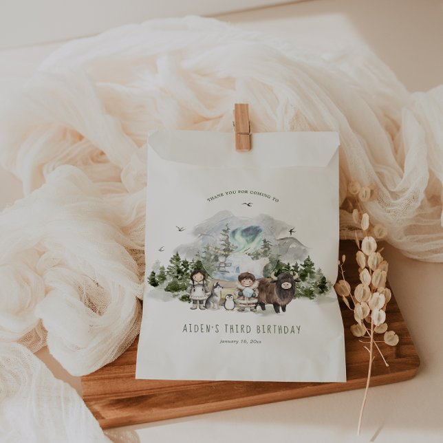 Sachets En Papier Arctic Adventure fête d'anniversaire (Créateur téléchargé)