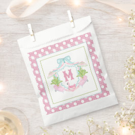Sachets En Papier Armoiries de monogramme Preppy Palm Beach