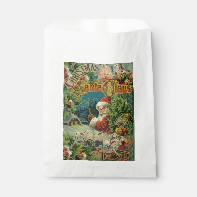 Sachets En Papier Art antique du Père Noël (Devant)
