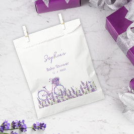 Sachets En Papier Assiette pour Baby Shower de vélo à fleurs sauvage