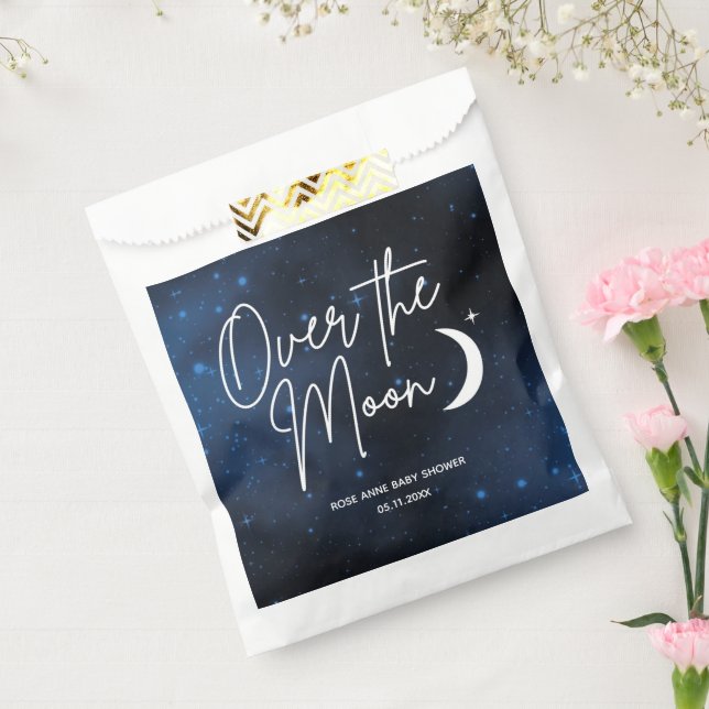 Sachets En Papier Au-Dessus Du Baby shower Céleste De La Lune (Scellé)