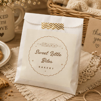 Sachets En Papier Autocollant du logo de la boulangerie Sweet Little