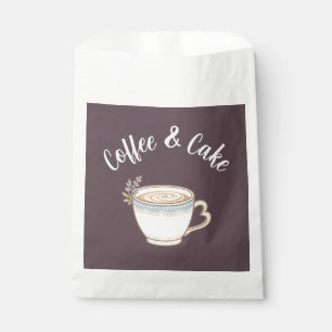 Sachets En Papier Autocollants de logo de café et gâteau
