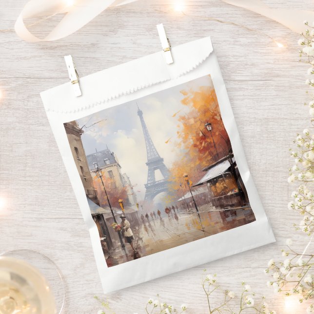 Sachets En Papier Automne à Paris France (Coupé)