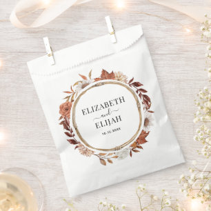 Sachets En Papier Automne Automne Floral Terracotta Mariage