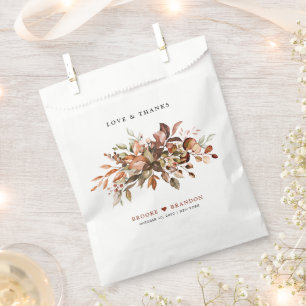 Sachets En Papier Automne Feuilles Russe Pays Boho Mariage