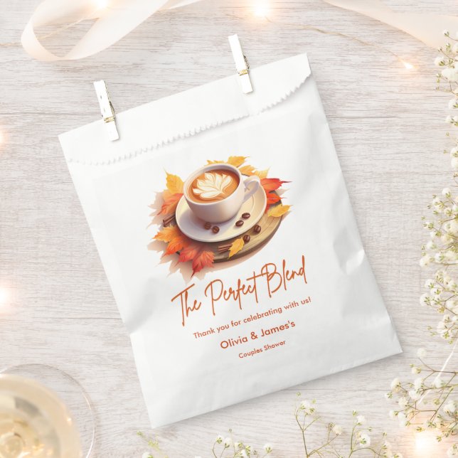 Sachets En Papier Automne Le Parfait Mélange Couples Douche (Coupé)