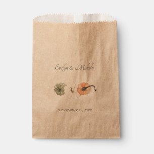 Sachets En Papier Automne Rustique Automne Blanc, Orange Citrouille