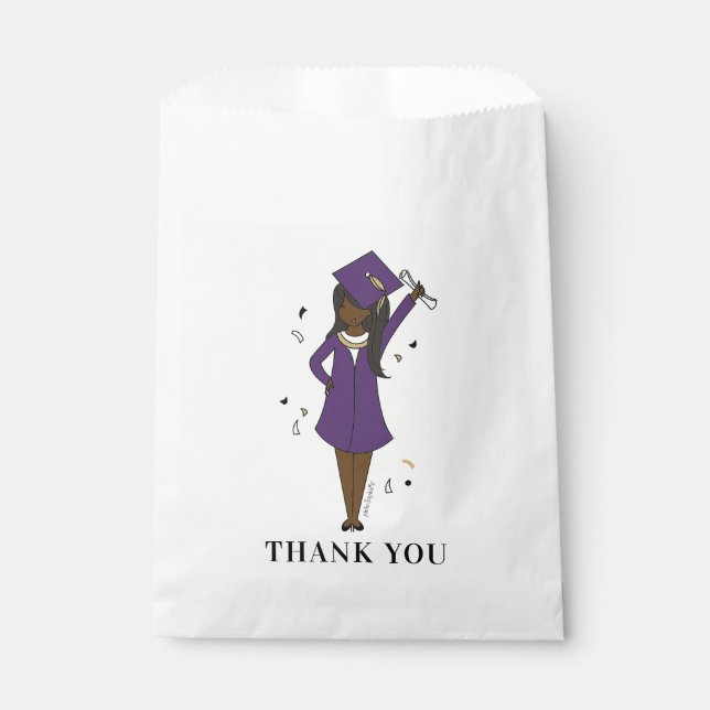 Sachets En Papier Avatar fille personnalisable | Diplôme d'études se (Devant)