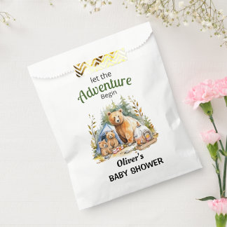 Sachets En Papier Aventure Commencer le Baby shower forestier