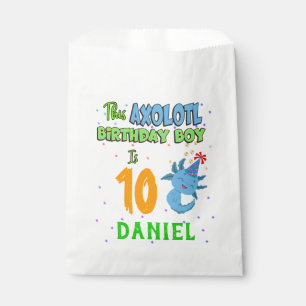 Sachets En Papier Axolotl Custom Birthday Boy Matching