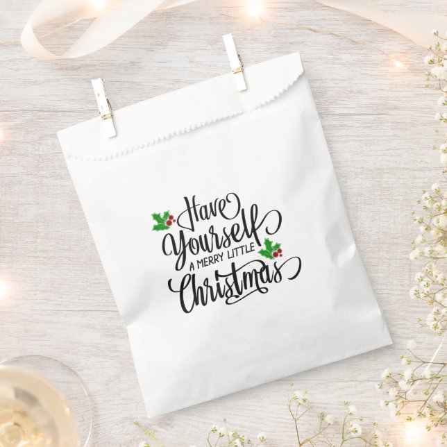 Sachets En Papier Ayez-vous un joyeux petit Noël (Coupé)