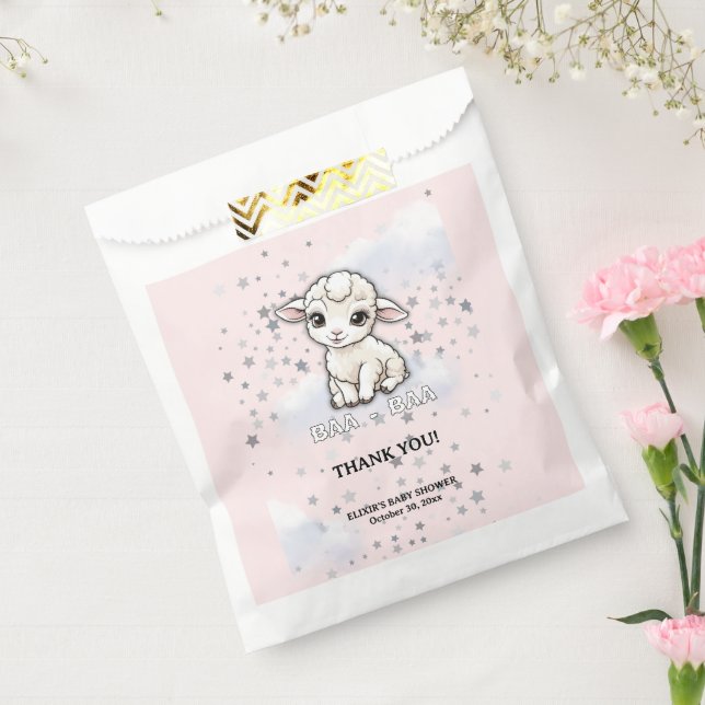 Sachets En Papier Baa-baa A Little Lamb Stars Baby Shower (Scellé)