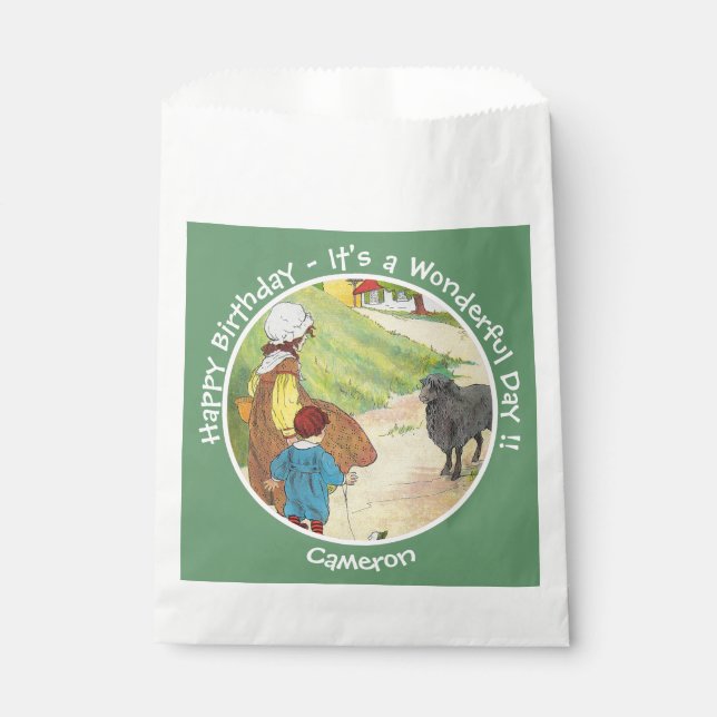 Sachets En Papier Baa, Baa, Black Sheep Anniversaire Collection (Devant)