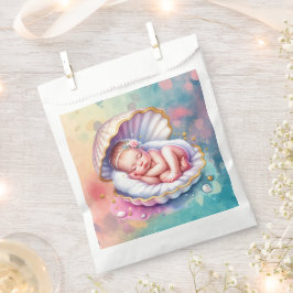 Sachets En Papier Baby Girl in a Seashell Baby shower