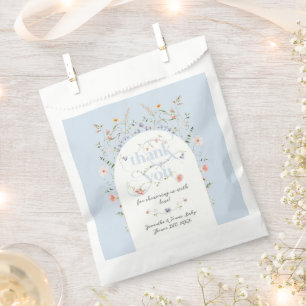 Sachets En Papier Baby in Bloom Fleur sauvage Blue Boy Baby shower