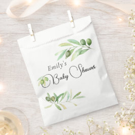 Sachets En Papier Baby shower à branches d'olivier