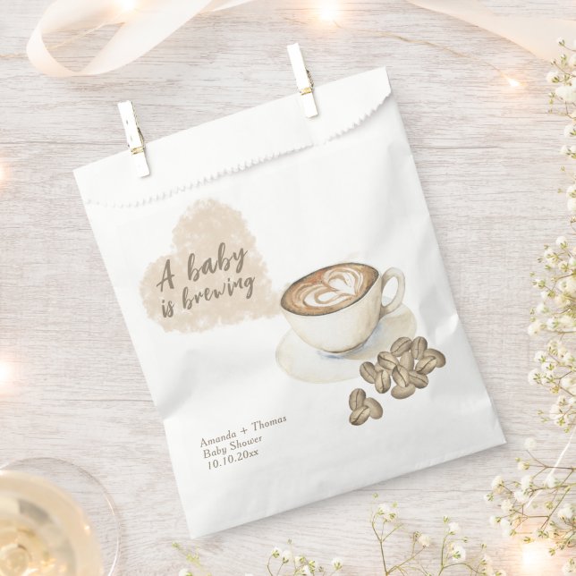 Sachets En Papier Baby shower à café (Coupé)