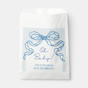 Sachets En Papier Baby shower à mâchoire blanche rétro