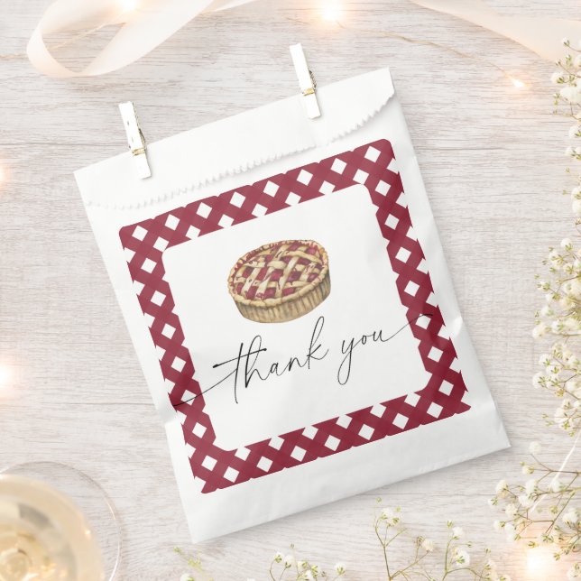 Sachets En Papier Baby shower à tarte aquarelle merci (Coupé)