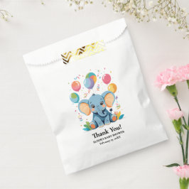Sachets En Papier Baby shower adorable Baby Elephant Ballons