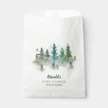 Baby Shower Aquarelle Bois