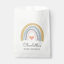 Sachets En Papier Baby shower arc-en-ciel Boho