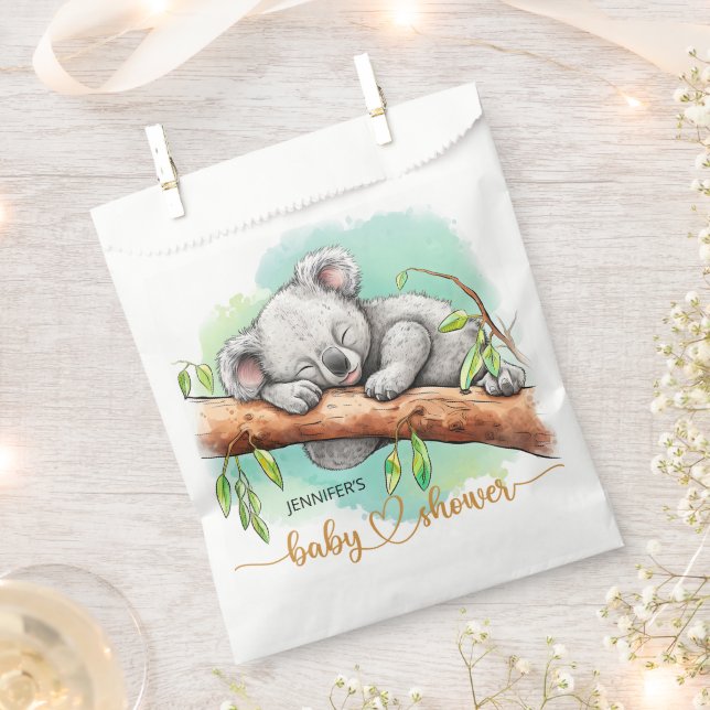 Sachets En Papier Baby shower Baby Koala (Coupé)