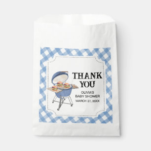 Sachets En Papier Baby shower BBQ Burger Bleu